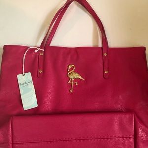 Mud Pie Pink Flamingo Shoulder Bag